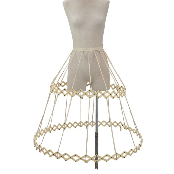 Belle O' the Ball Other - Vintage Collapsible Hoop Skirt Caged Crinoline Frame Belle O' the Ball with Case